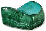 Vibrant, Polished Malachite with Chrysocolla - Congo #235143-1